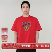 T恤夏季 BURNIN 「卡通回忆」圣主印花短袖 卡通复古休闲宽松国潮牌