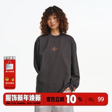 BURNIN*小火苗飞镖胸前长袖T恤男女简约美式街头休闲宽松上衣百搭