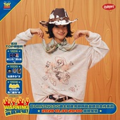 Story合作系列轻松线条长袖 BURNIN T恤 Pixar Toy Disney 迪士尼