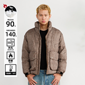 BURNIN 「97‘series」横排LOGO褶皱纹理羽绒服男女冬宽松外套潮