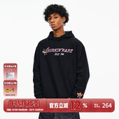 男秋冬美式 BURNIN 超市购物车印花帽衫 街头宽松嘻哈连帽卫衣百搭