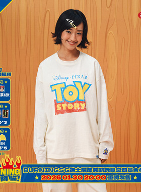 BURNIN*Disney/迪士尼 Pixar Toy Story合作系列字体长袖T恤