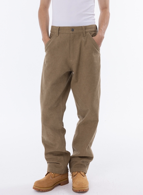 BURNIN*火焰绗线工装裤男运动休闲宽松阔腿长裤百搭潮