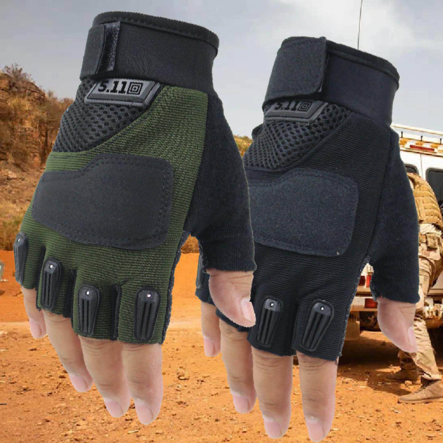 新半指战术户外骑行运动自行车手套春夏男士防滑韩版钓鱼漏指