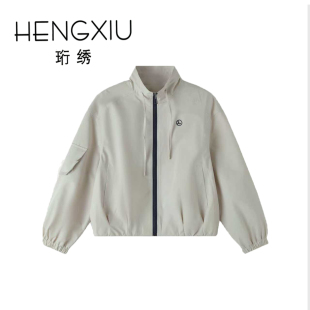 外套2026年刺绣休闲夹克女YT 冲锋衣工装 短款 X766 玉米专享