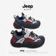 防滑皮面女童防水跑步鞋 Jeep童鞋 男童鞋 子儿童运动鞋 2026秋季 新款