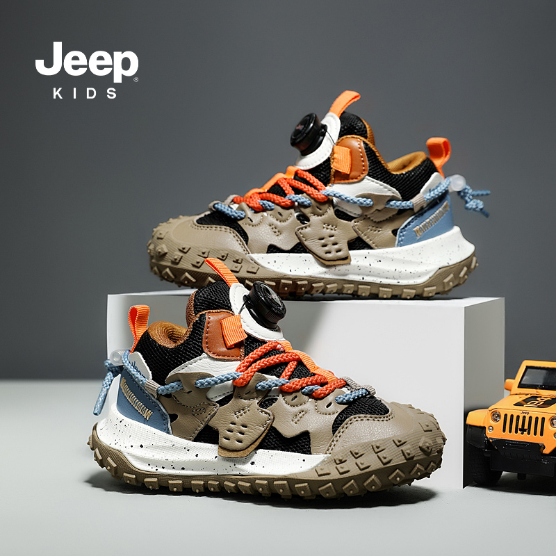 Jeep男童鞋秋季新款旋转扣老爹鞋