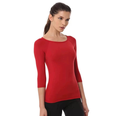 AUMNIE澳弥尼愉悦T恤女七分袖塑形修身速干透气运动健身瑜伽休闲