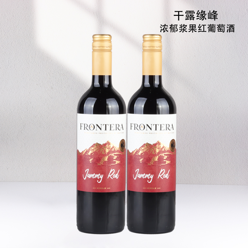 智利原瓶进口红酒干露缘峰浓郁浆果甜红葡萄酒750ml双支官方正品