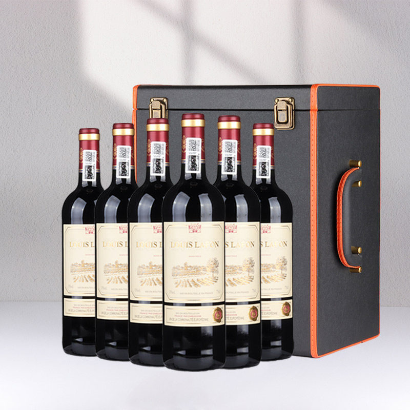 路易拉菲LOUISLAFON整箱法国原瓶进口红酒干红葡萄酒正品6支盒装
