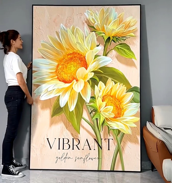 数字油画高级感diy油彩画向日葵