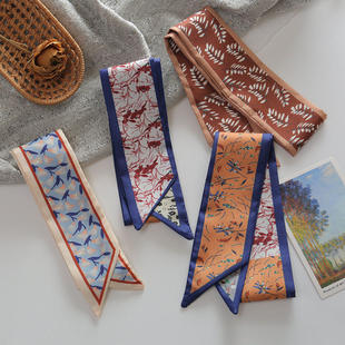 包包礼盒伴手礼丝带多功能装饰丝巾女生扎马尾蝴蝶机发带细窄飘带