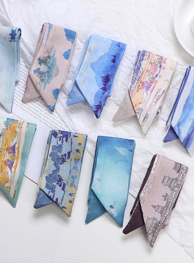 中国风古风丝巾扎马尾蝴蝶结飘带气质编发带包手柄绑包袋厂家直销