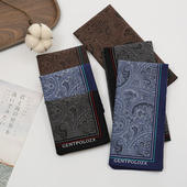 43厘米男士 商务绅士全棉口袋巾复古薄款 吸水擦汗手帕纯棉手绢方巾