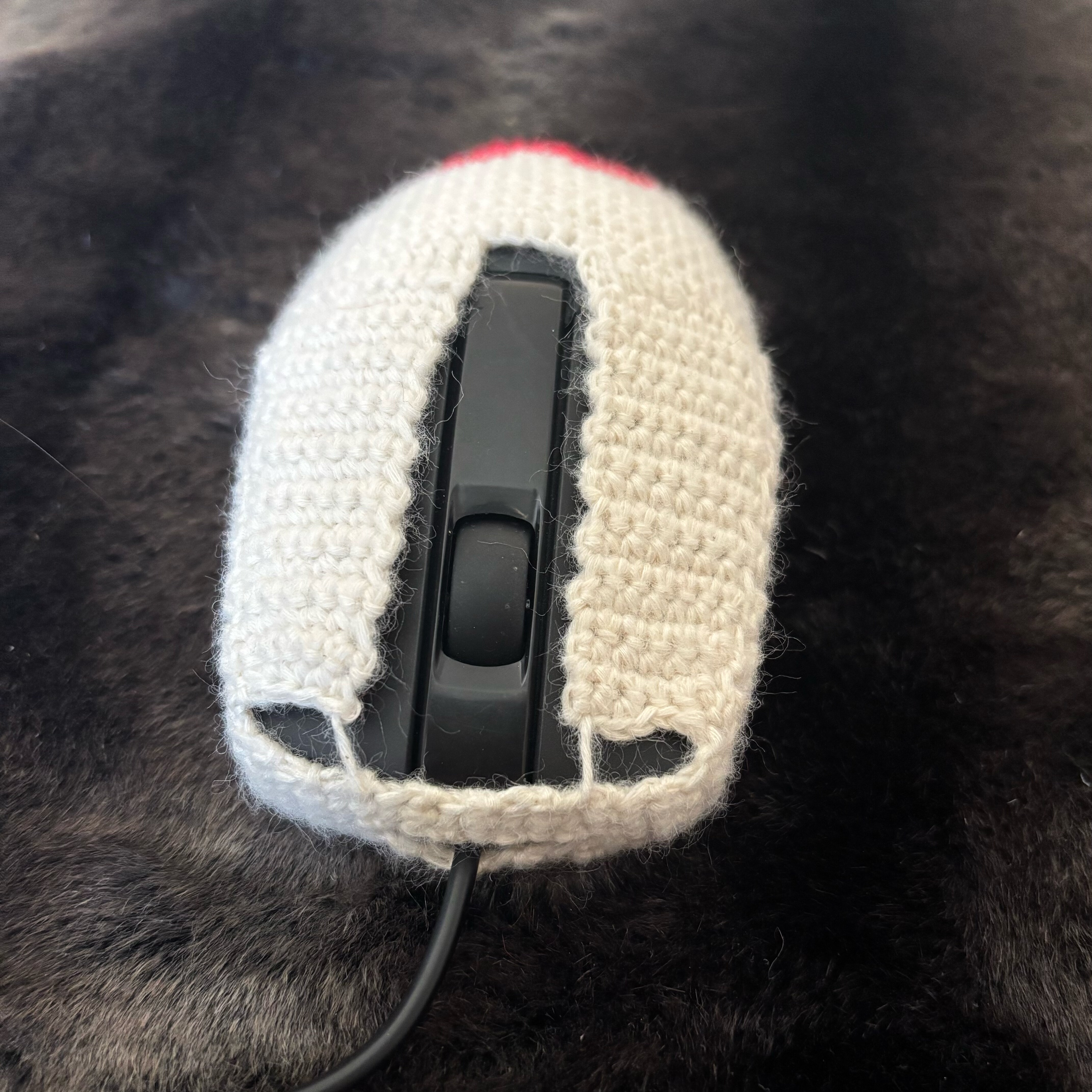 喷毛马海成品毛线钩织鼠标暖手保暖适用双飞燕op-330 高级感定制