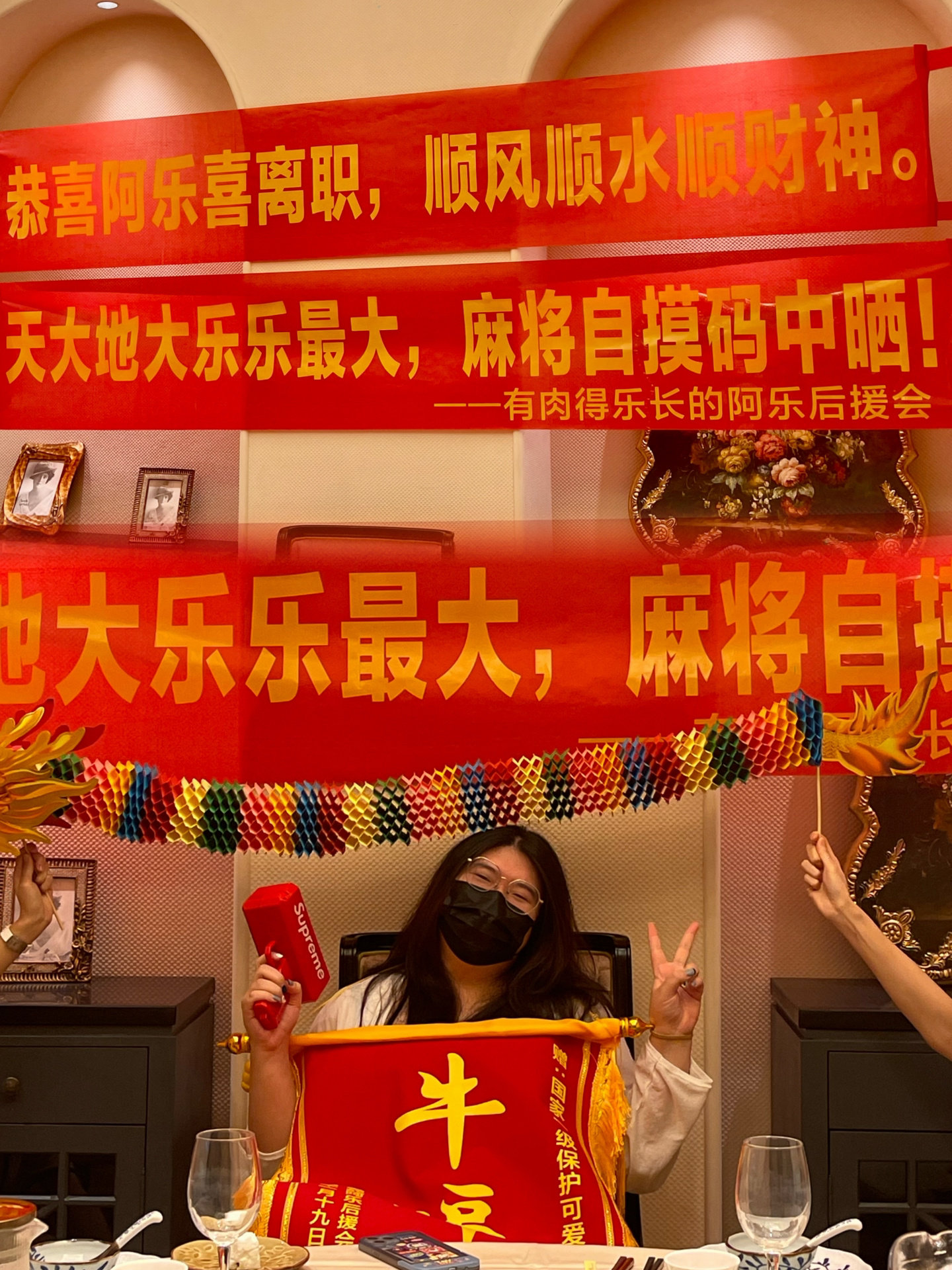 生日横幅定制定做创意搞怪拉条条幅结婚离职退伍横幅定制场景布置