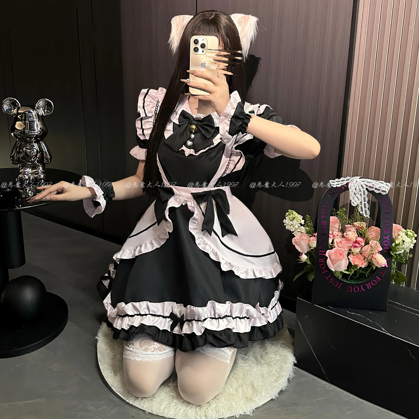 恶魔大人情趣洛丽塔日系Loita小女佣连衣裙蝴蝶结网红女主播制服