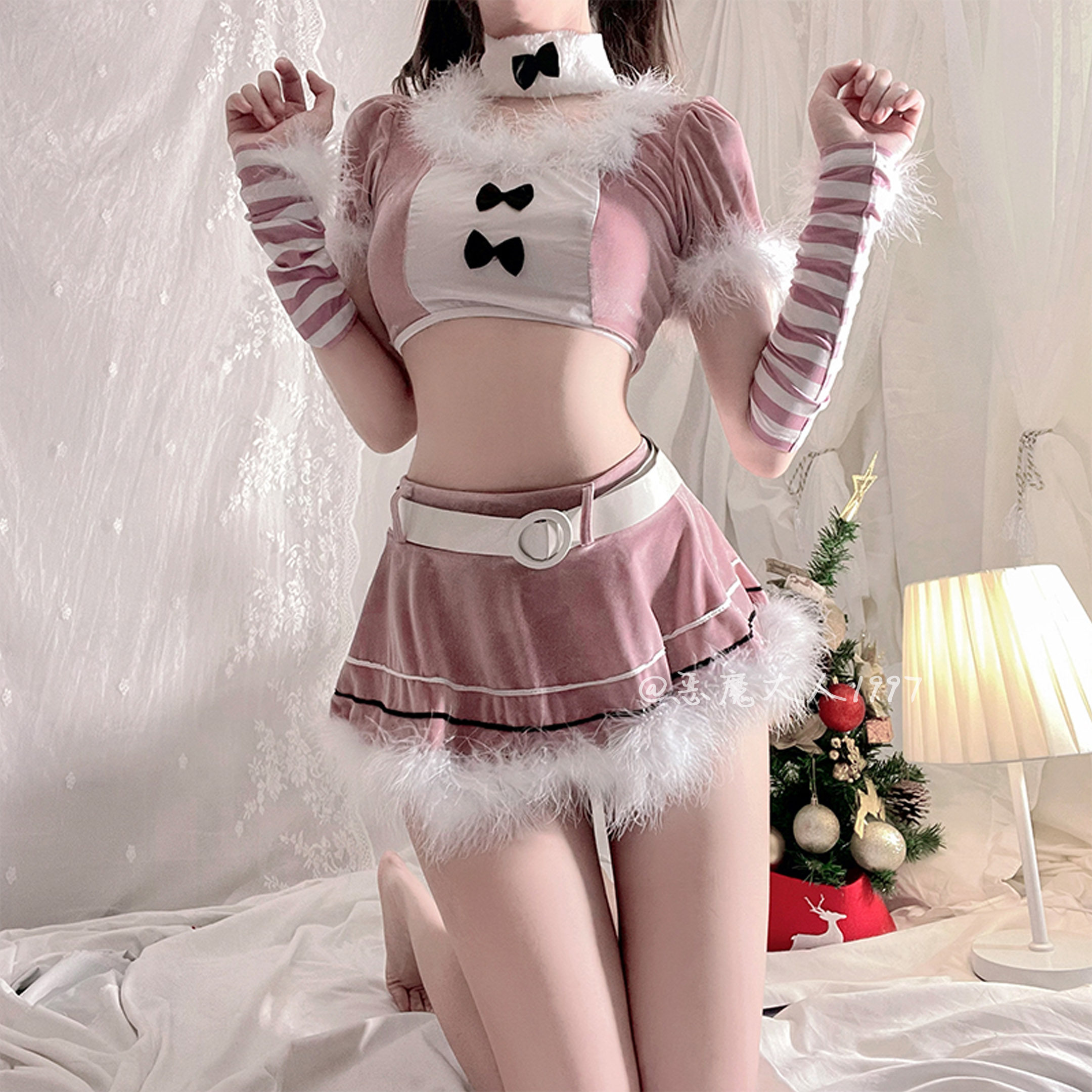 恶魔大人 一起来过圣诞吧~欧美性感兔女郎情趣制服圣诞装cosplay