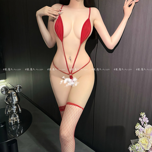 情趣日系三点式连体衣深V比基尼