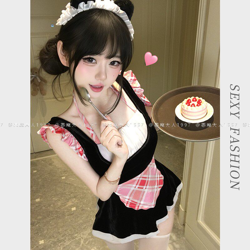 恶魔大人情趣可爱kitty猫女仆制服性感纯欲qqny女佣约会睡衣套装