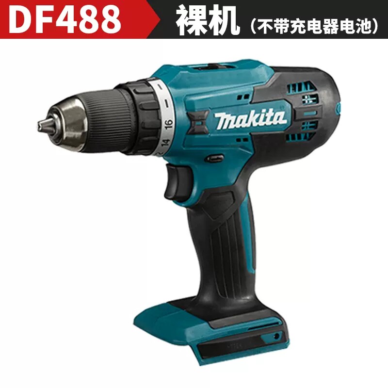 MAKITA DF488 리튬 배터리 충전식 핸드 드릴 HP488 다기능 18V 전기 스크루 드라이버 권총 드릴