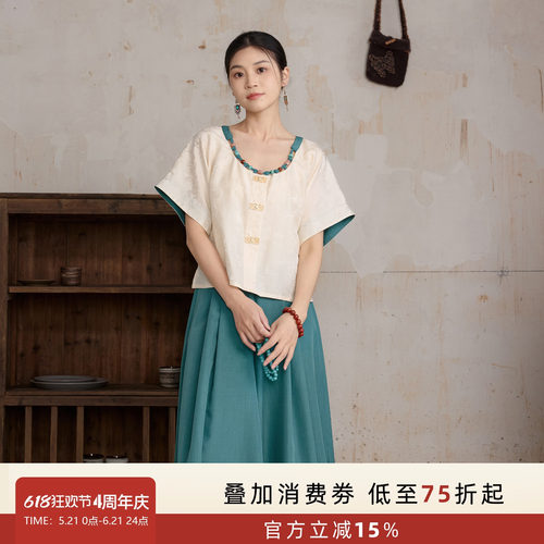 听旬月牙泉中式国风日常穿汉服女