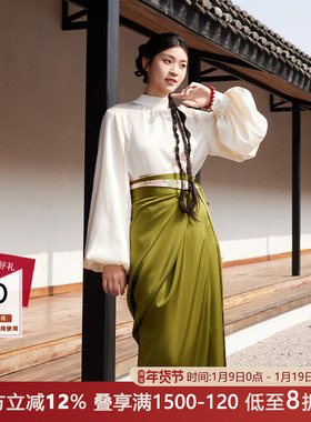 听旬春日宴早春汉服女原创国风立领衬衫搭宋制改良新中式日常旋裙