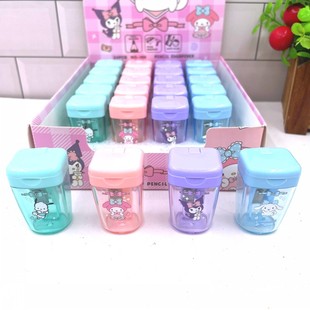 库洛米卷笔刀可爱卡通翻盖单孔铅笔刀小学生手持削笔器转笔刀批发