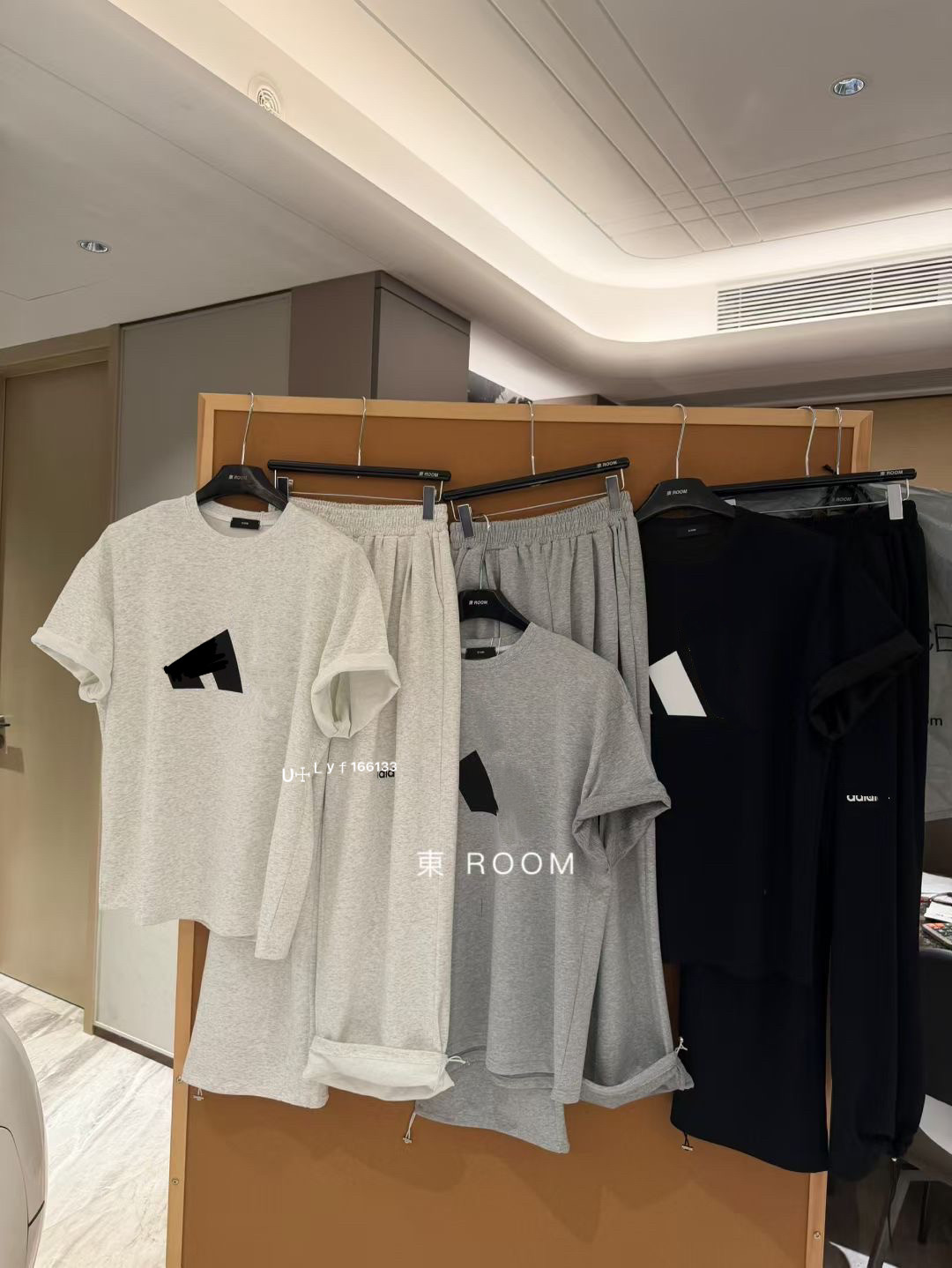 十三行2026春季新款宽松大版短袖T恤加松紧腰阔腿长裤休闲套装女