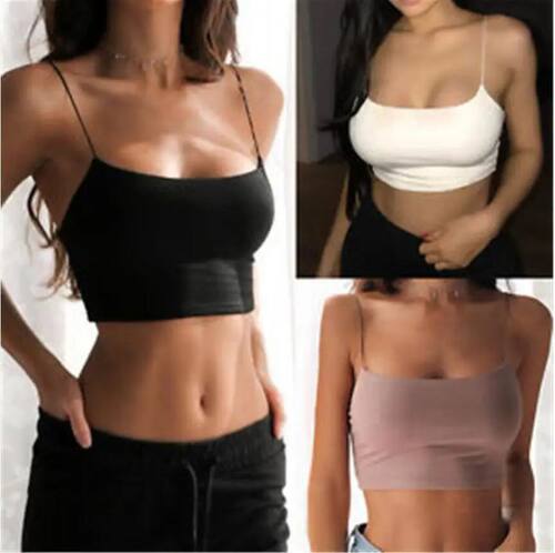Solid color backless chest hugging vest 女式纯色露背紧身吊带