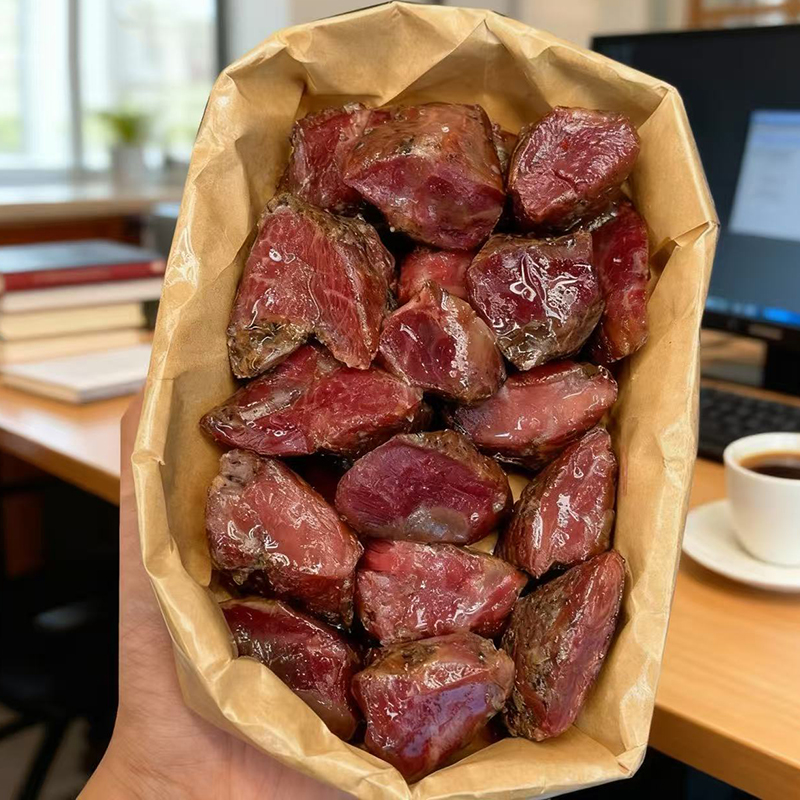 好吃有嚼劲！莲木叙黑胡椒味牛肉粒美式烤牛肉熟食包装即食牛肉干