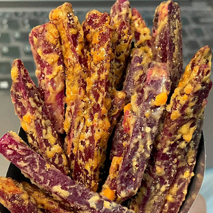 大自然 紫薯条芝士味蟹黄味紫薯干非油炸休闲小零食品 香甜馈赠