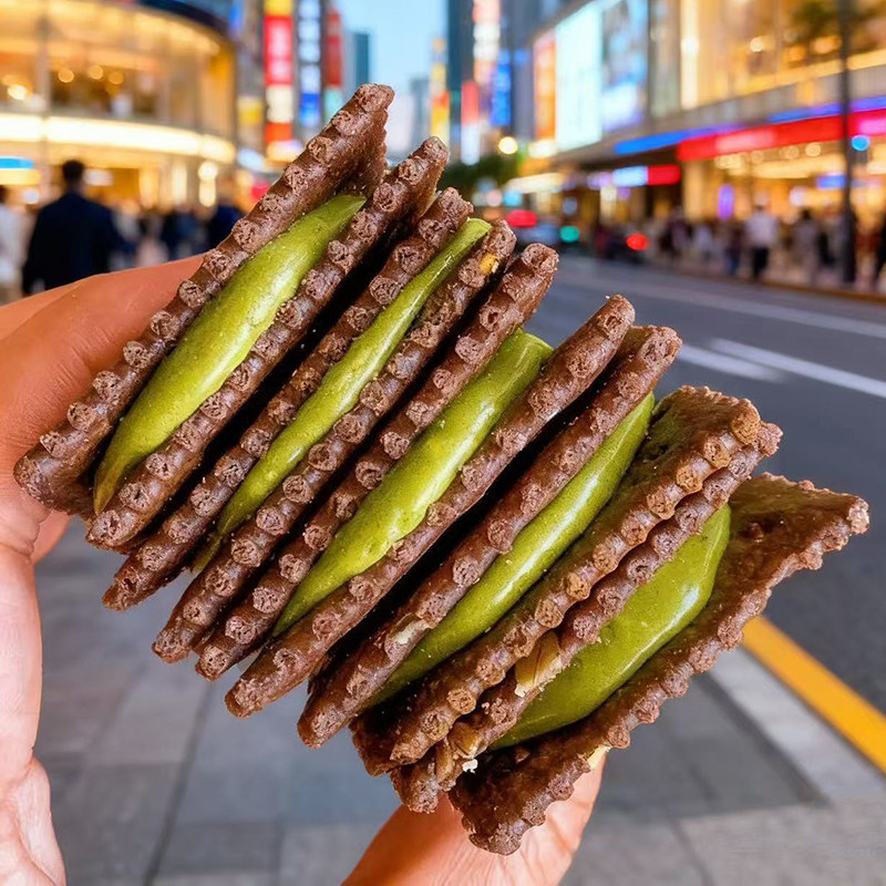 独处时的小治愈~可可开心果酱牛轧糖网红手工零食下午茶夹心饼干,零食/坚果/特产,夹心饼干,淘宝优惠券,粉丝福利购,淘宝优惠卷