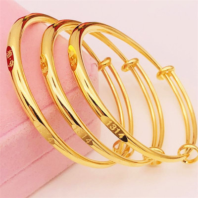 520情人节久不掉色仿黄金手环