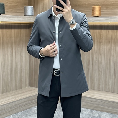 ASMENGGE冬季商务休闲中长款风衣