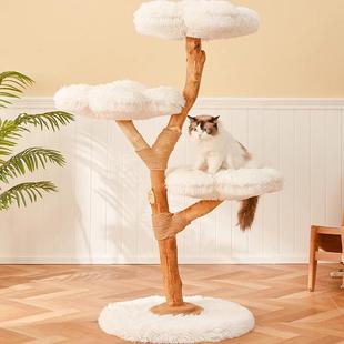 QZee猫爬架喵想树大型猫树跳台一体豪华实木猫架子猫窝不占地猫舍