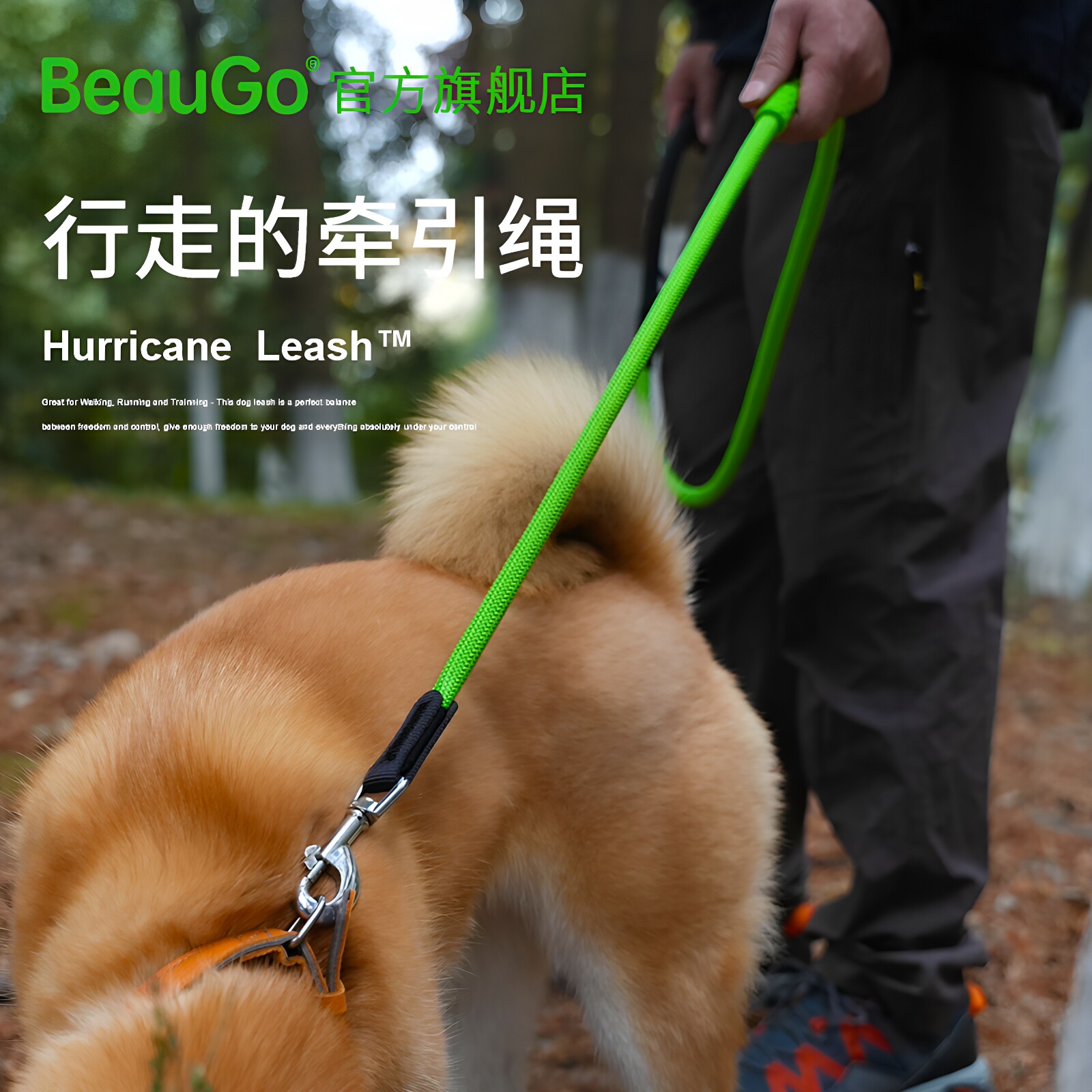 BeauGo狗狗牵引绳训犬防爆冲挣脱
