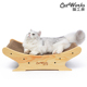 猫抓板太妃椅 猫窝贵妃沙发玩具磨爪垫瓦楞实木卧式 QZee 猫工房