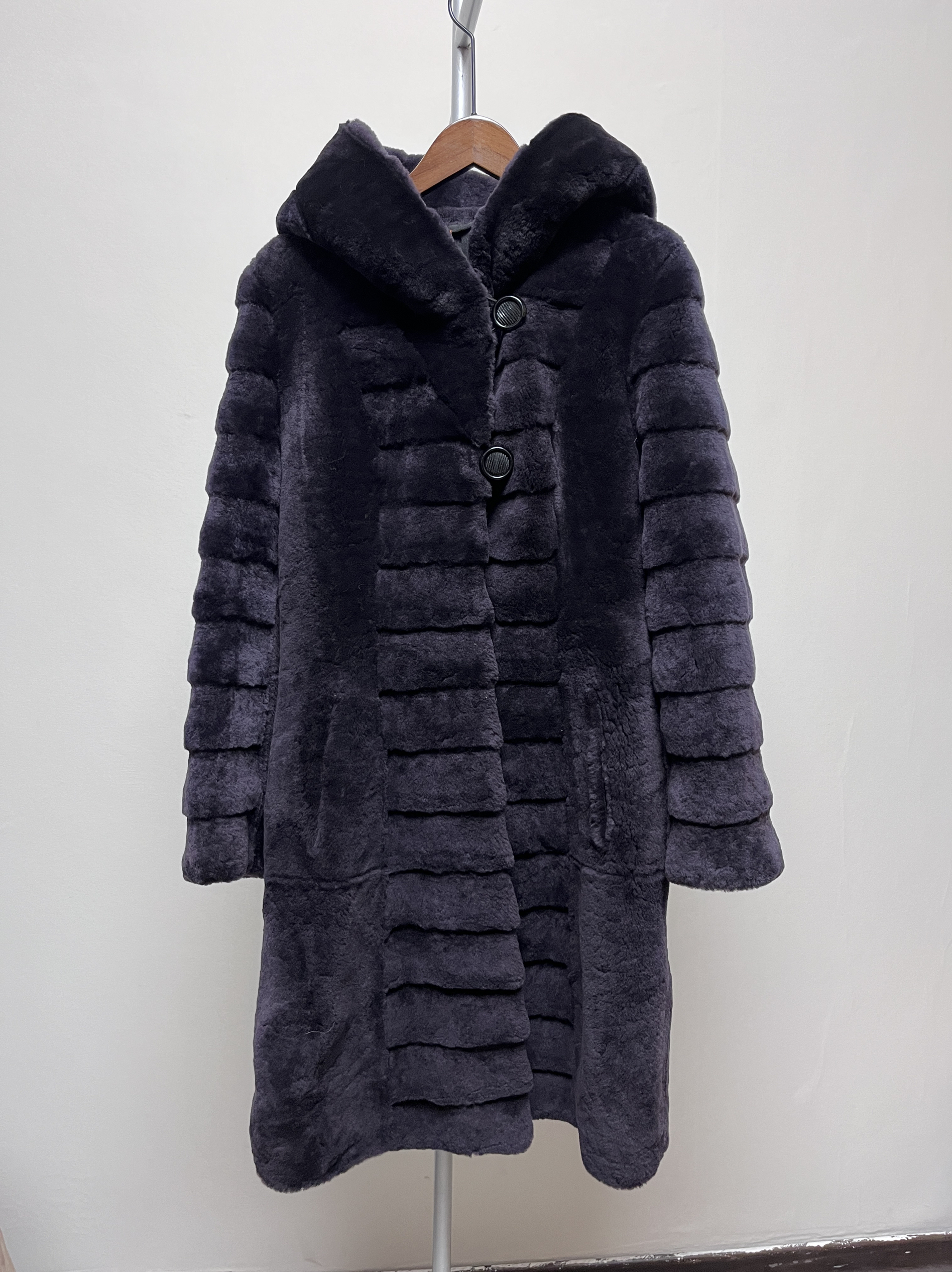 断码尾货小码女加厚羊皮毛一体木遁连帽长款皮草外套超暖特价收腰