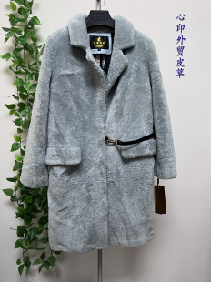 专柜品质女士中长款羊剪绒皮草外套加厚保暖连帽真皮真毛小码