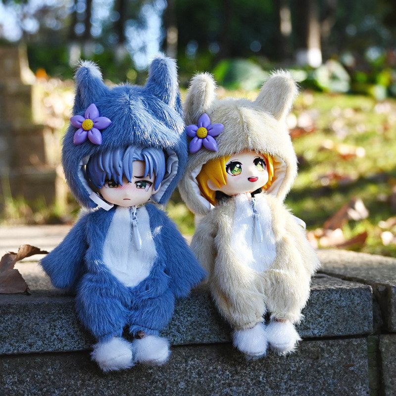 oob11娃衣小狐狸连体服毛绒套装12分素体可穿BJD娃娃配饰GSC现货