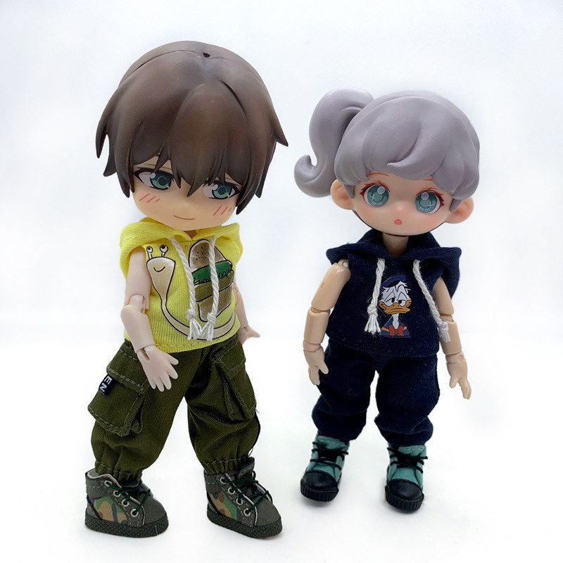 ob11娃衣 连帽卫衣 p10 gsc body9 ymy 12分bjd娃娃衣服 无袖上衣