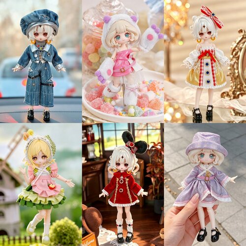8分12分bjd娃衣11-17cm牛仔套装洛丽塔米甜潘妮阿巳体邦倪兔衣服