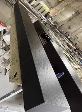 黑色岩板地台长条定制电视柜意式极简客厅海棠角地柜壁炉柜储物