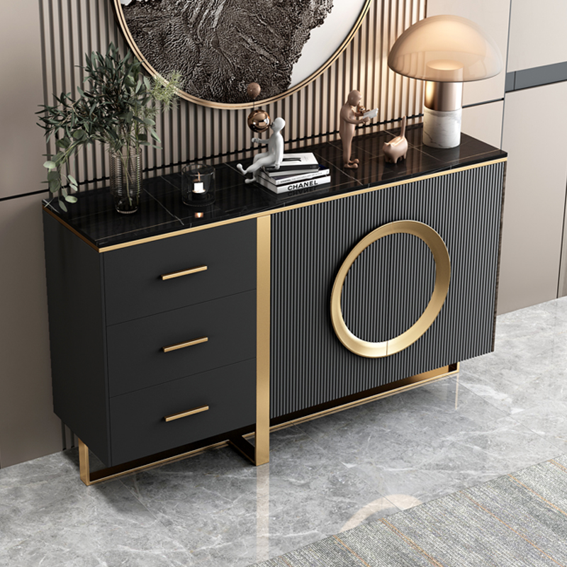 丽蒙保轻奢大储物餐边柜岩板