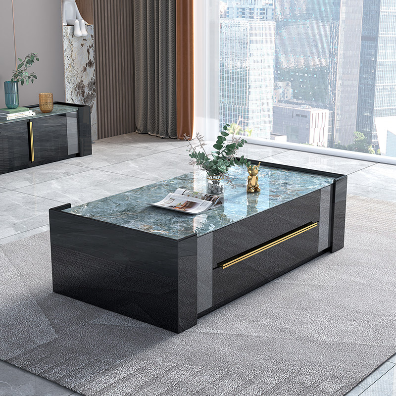 亚马逊绿岩板茶几电视柜组合轻奢现代大小户型客厅2025新款定制,住宅家具,电视柜,淘宝优惠券,粉丝福利购,淘宝优惠卷