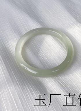 精心挑选冰晴底玉镯子正圈精品手镯气质油润玛瑙玉髓晴水色送礼