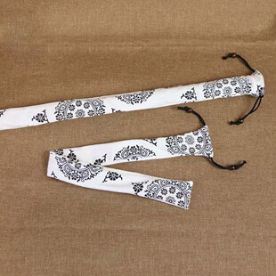 5件包邮 仿棉麻竹笛子横竹竖笛洞箫袋子收纳包套厚布加绒保护袋