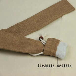 5件包邮 仿棉麻竹笛子横竹竖笛洞箫袋子收纳包套厚布加绒保护袋