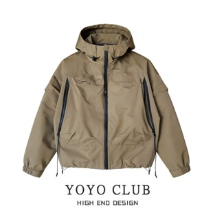 工装 美式 风百搭外套潮 大码 品牌折扣胖MM宽松休闲冲锋衣女2026春季